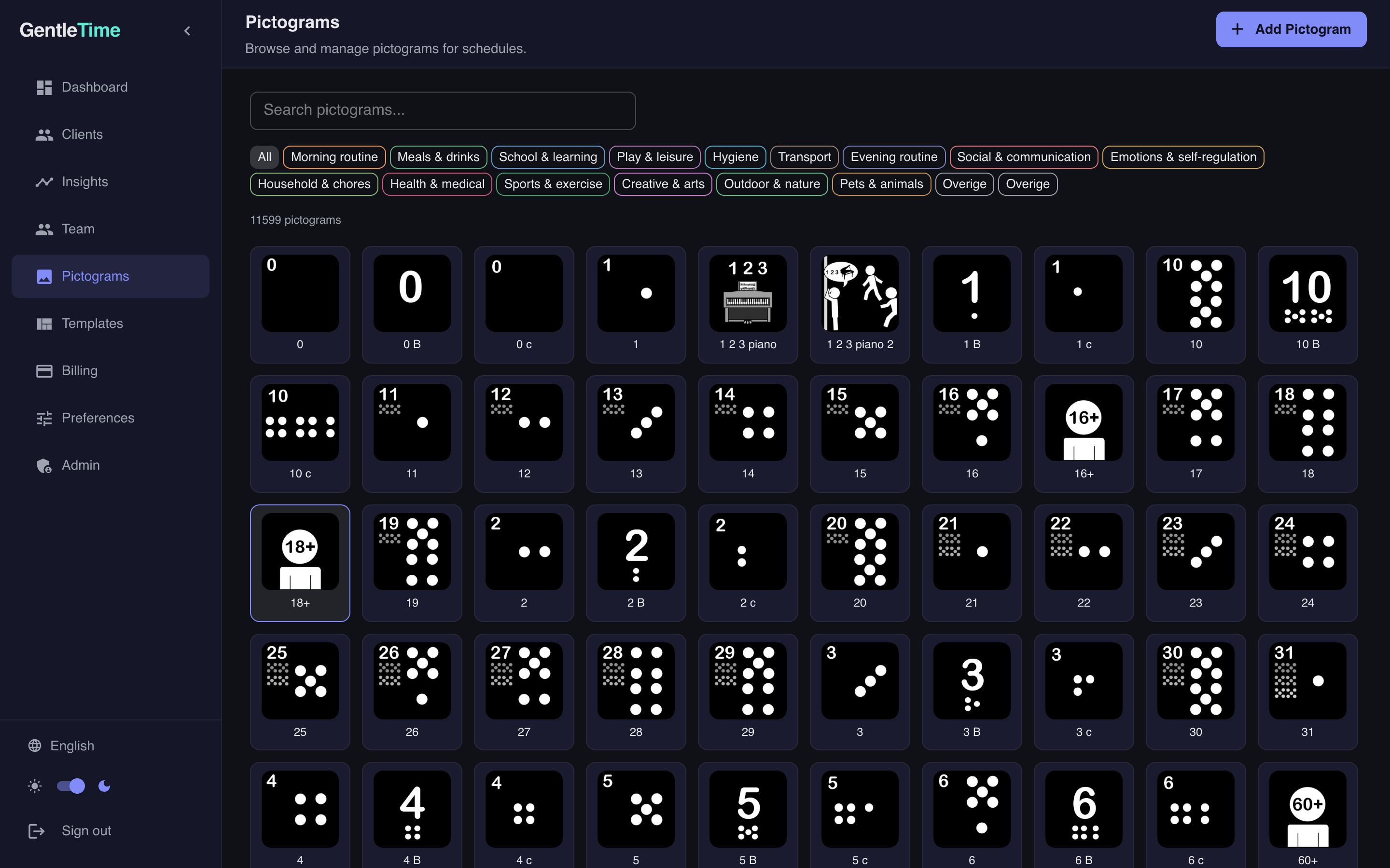1,000+ pictograms, ready to use